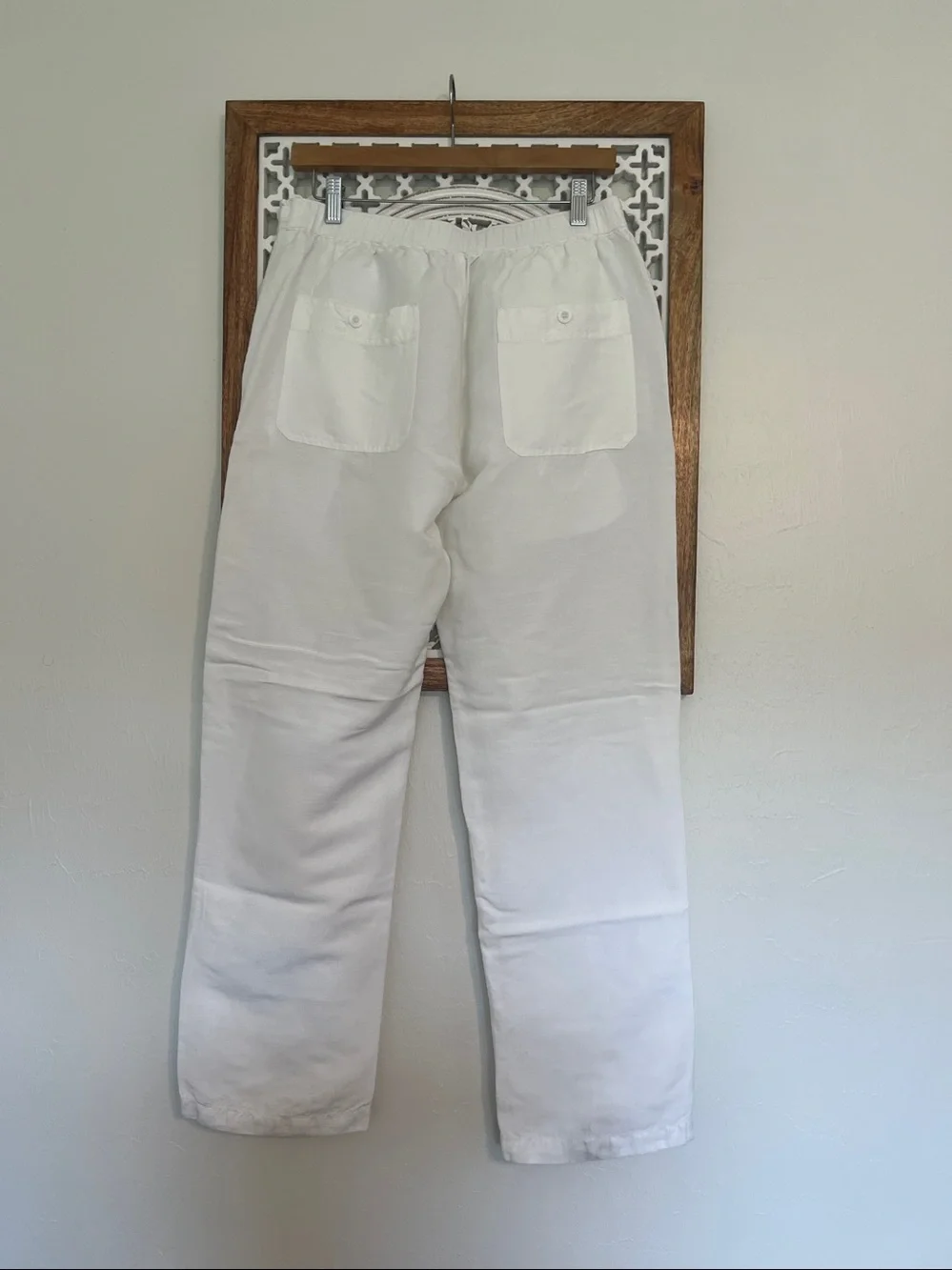 Woman White Drawstring Lounge
